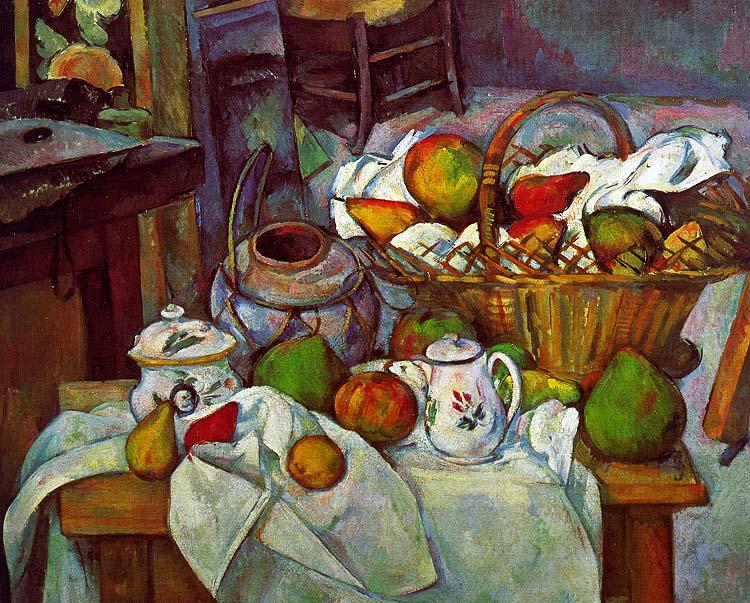 Paul Cezanne Vessels, Basket and Fruit China oil painting art